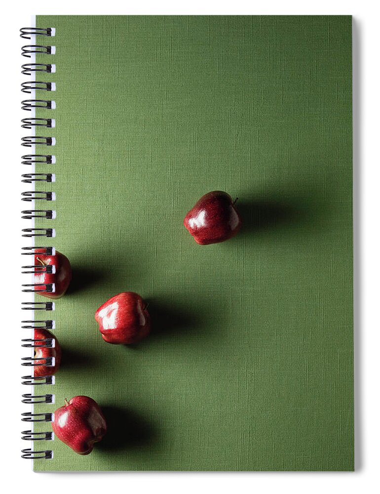 Sparse Spiral Notebook featuring the photograph Organic Apples by Monica Rodriguez