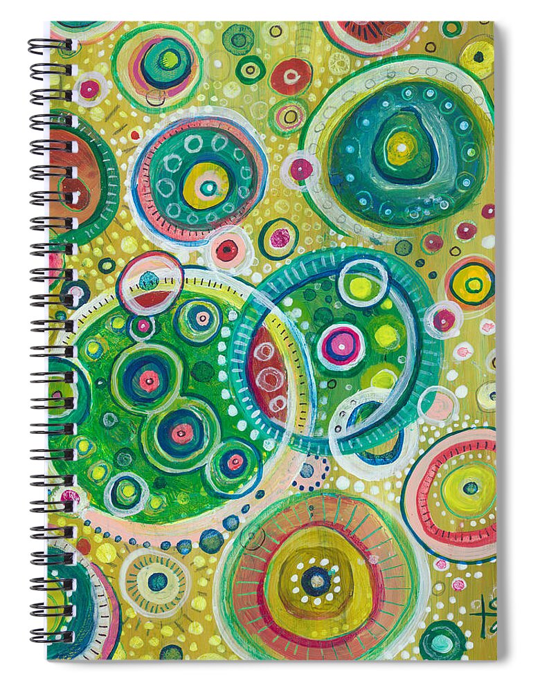 Contemporary Spiral Notebook featuring the painting Organized Chaos by Tanielle Childers