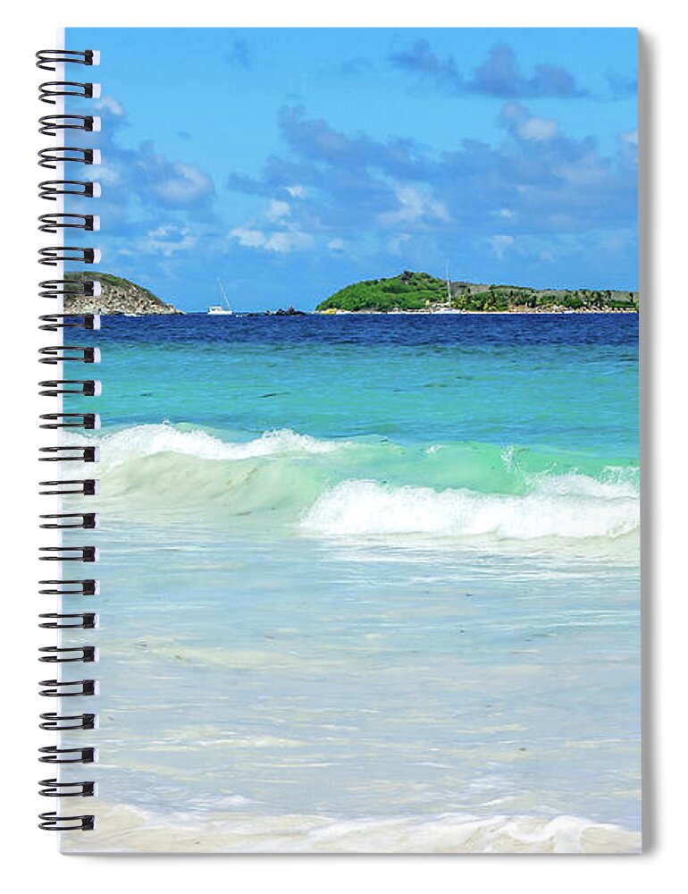 Caribbean Spiral Notebook featuring the photograph Orient Beach View 2, St. Martin by Dawn Richards