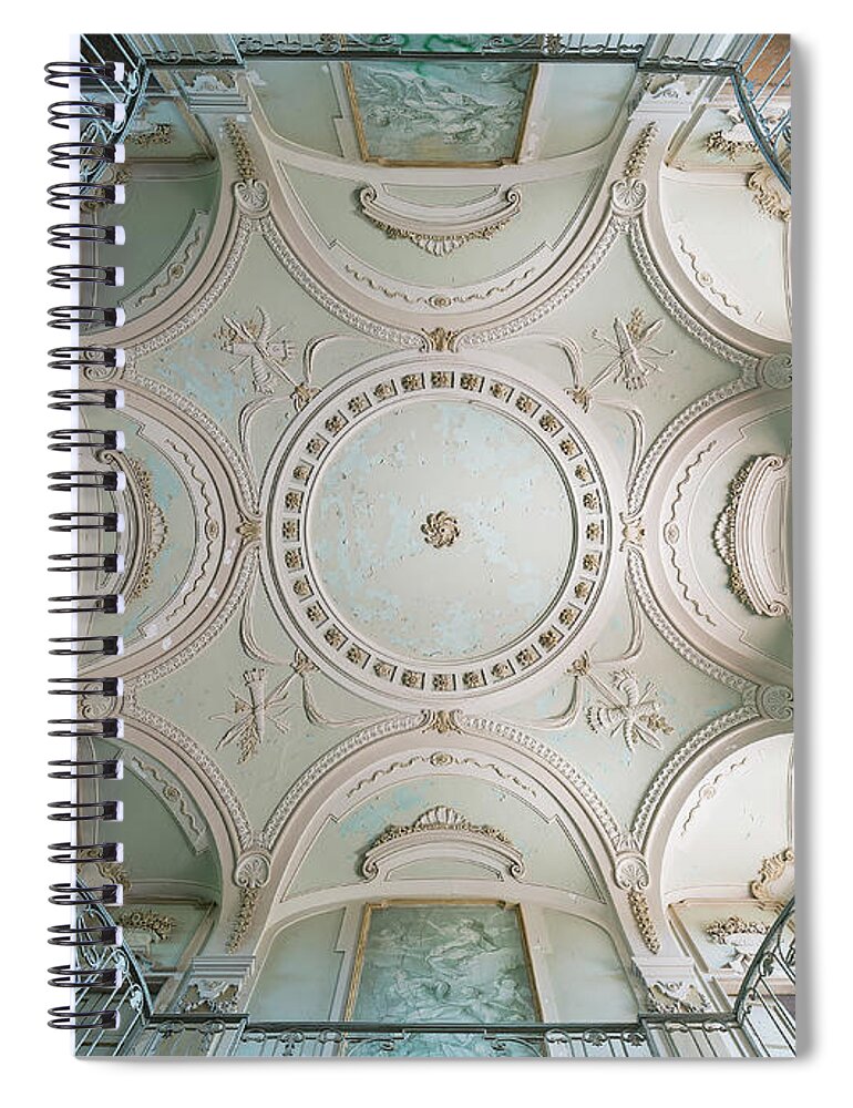 Art Spiral Notebook featuring the photograph Ornate Neoclassical Ceiling by Martin Kriebernegg