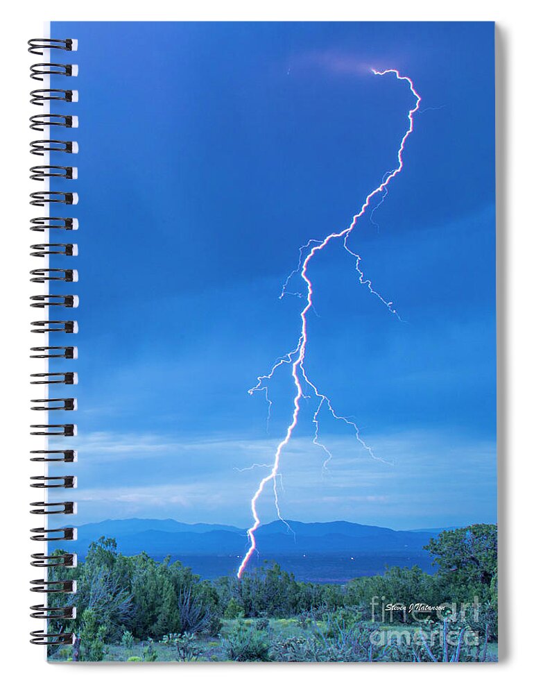 Natanson Spiral Notebook featuring the photograph Ortiz Lightening by Steven Natanson