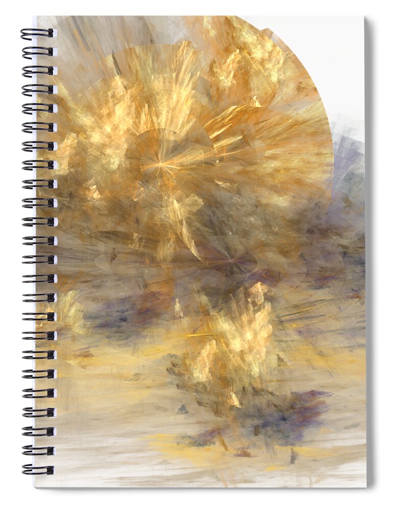 Landscape Spiral Notebook featuring the digital art Other World Landscape by Ilia -