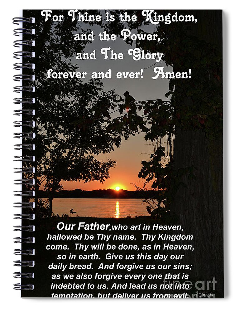 Nikoncedarlk2012 Spiral Notebook featuring the mixed media Our Father by Lori Tondini