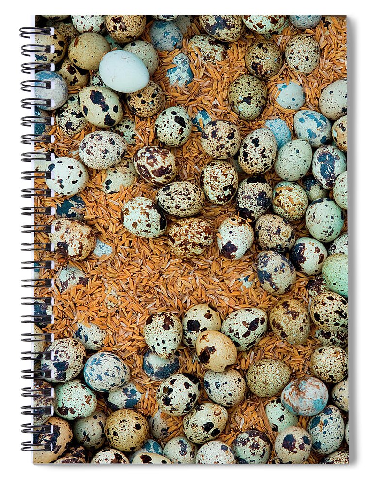 Southeast Asia Spiral Notebook featuring the photograph Outdoor Market, Yangon, Myanmar. A by Mint Images/ Art Wolfe