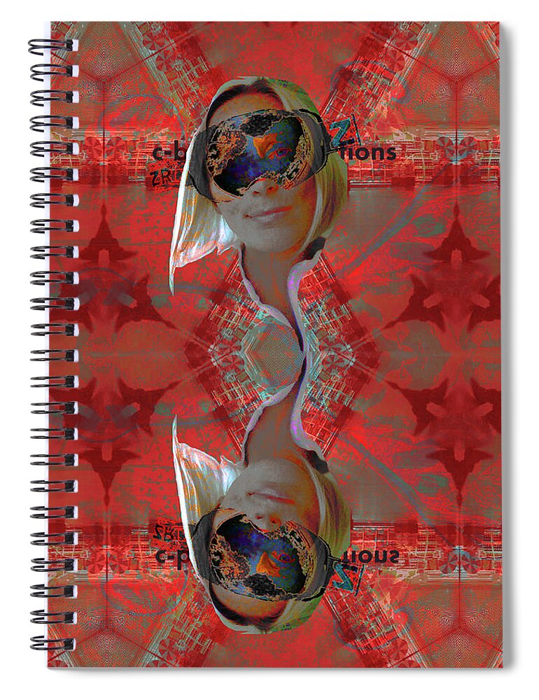  Face Spiral Notebook featuring the digital art Outside My Window by Alexandra Vusir