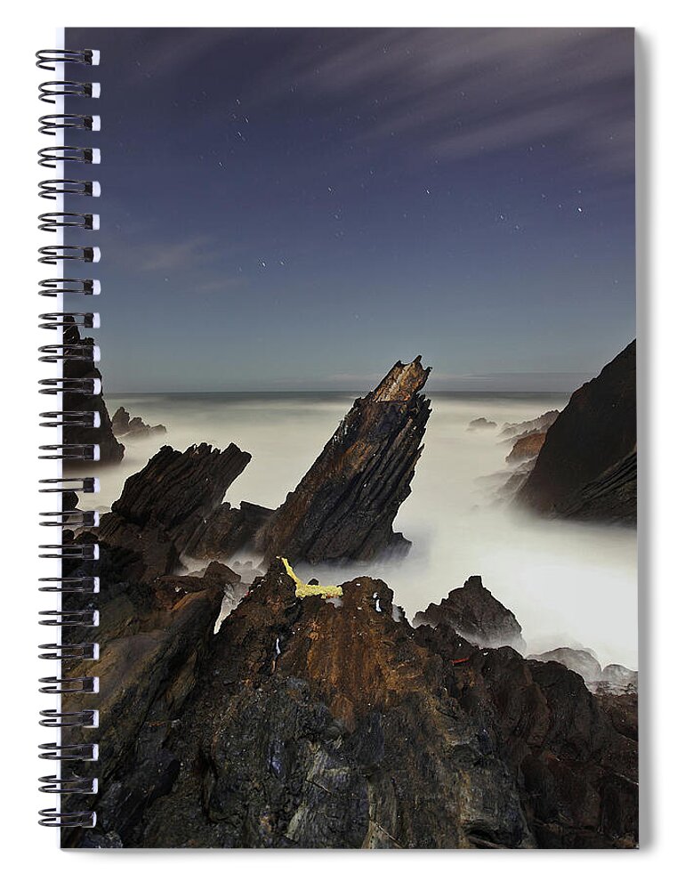 Scenics Spiral Notebook featuring the photograph Over The Moonlight by Searching For The Light
