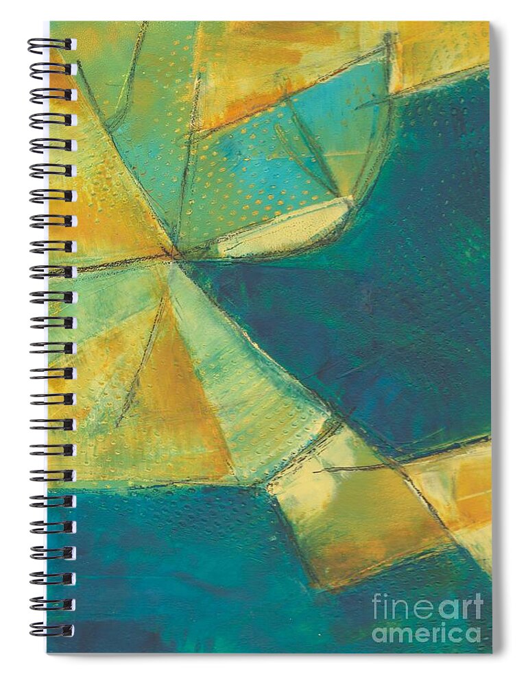 Oil Spiral Notebook featuring the painting Over The Sea by Christine Chin-Fook
