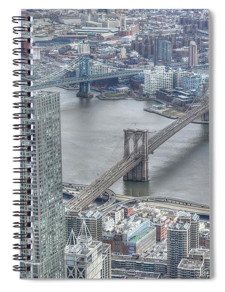  Spiral Notebook featuring the photograph Closer View of Manhattan's East River by Dyle Warren