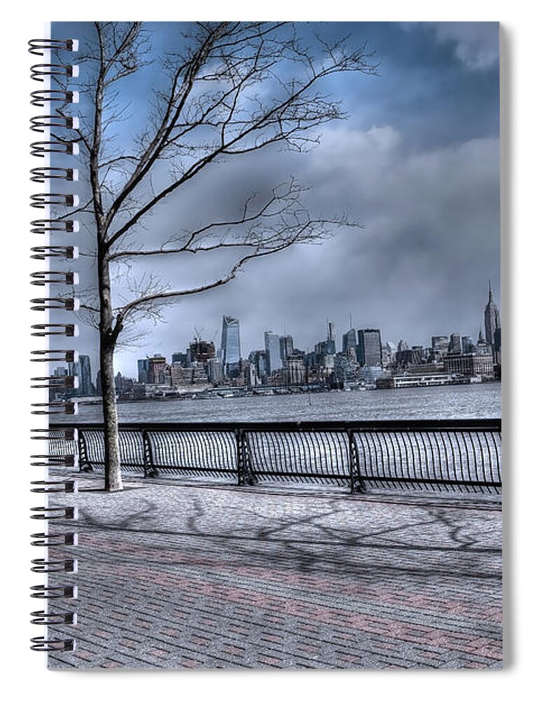 New Jersey Spiral Notebook featuring the photograph Overlooking the Hudson from Hoboken New Jersey by Dyle Warren