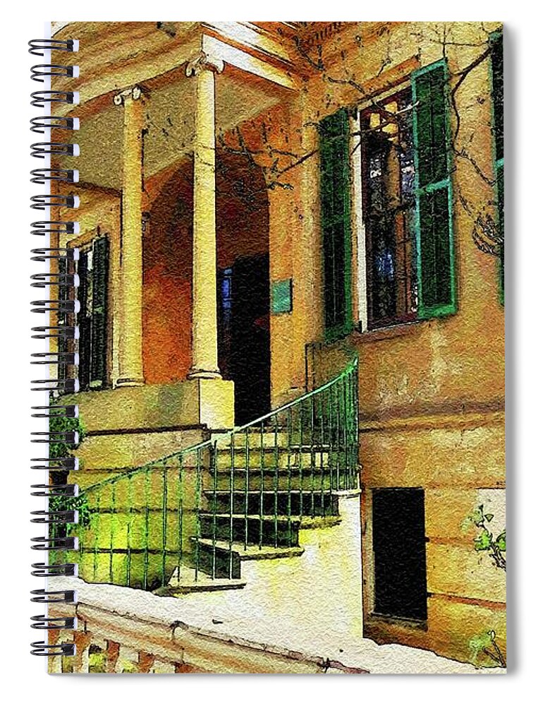 Juneteenth Spiral Notebook featuring the photograph Owens-Thomas House in Savannah, Georgia by Aberjhani
