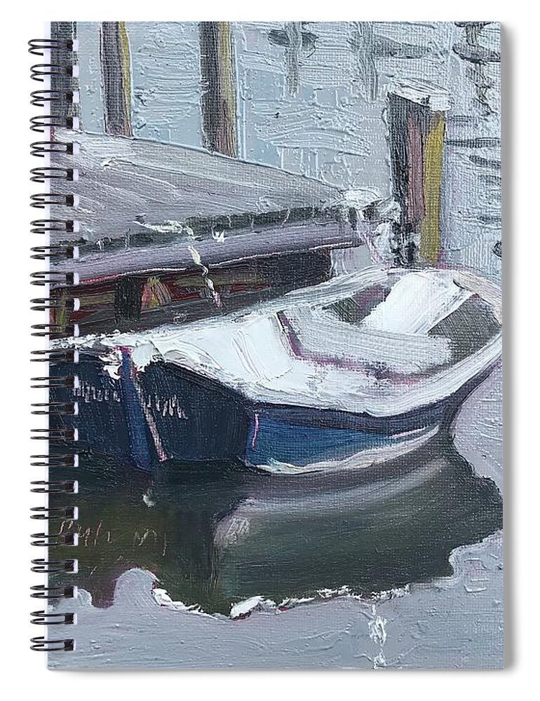 Impressionism Spiral Notebook featuring the painting Oxford Skiff by Maggii Sarfaty
