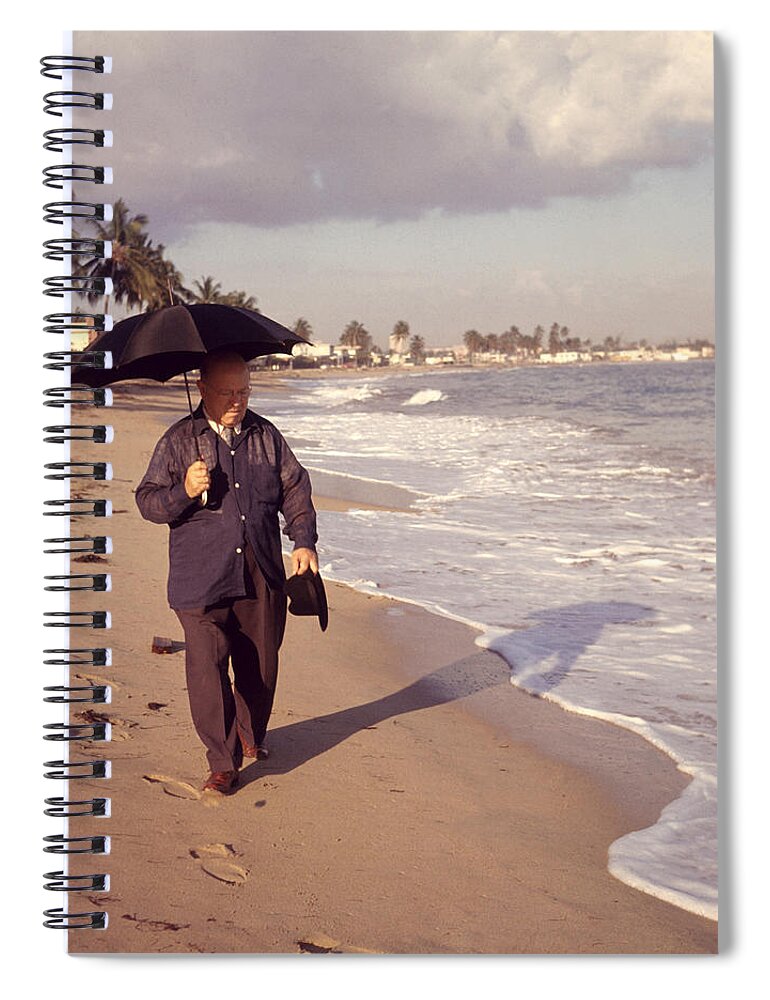 Beach Spiral Notebook featuring the photograph Pablo Casals by Tom Hollyman