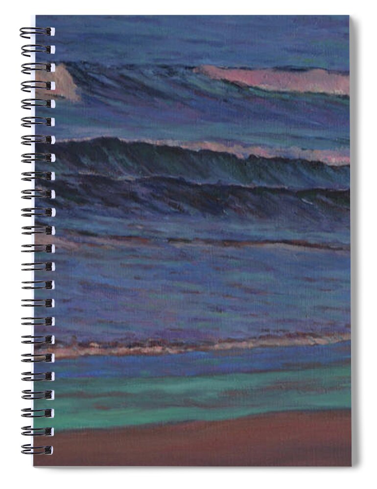 Pacific Beach Spiral Notebook featuring the painting Pacific Beach by Beth Riso