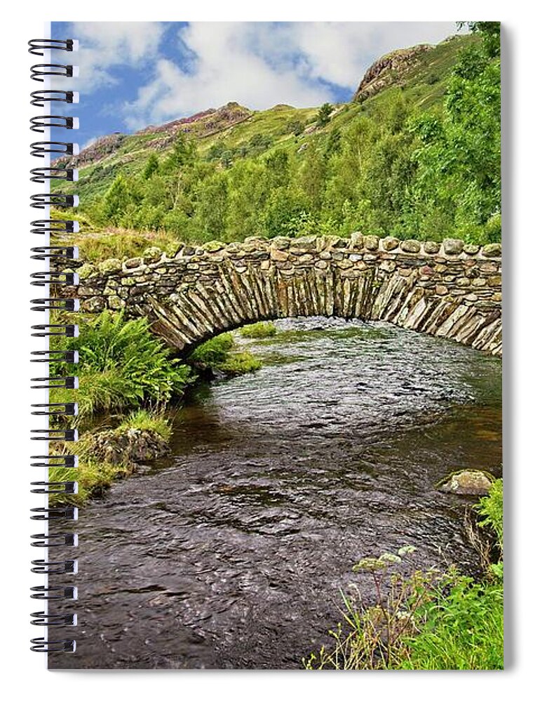 The Lakes Spiral Notebook featuring the photograph Packhorse Bridge, Lake District by Martyn Arnold
