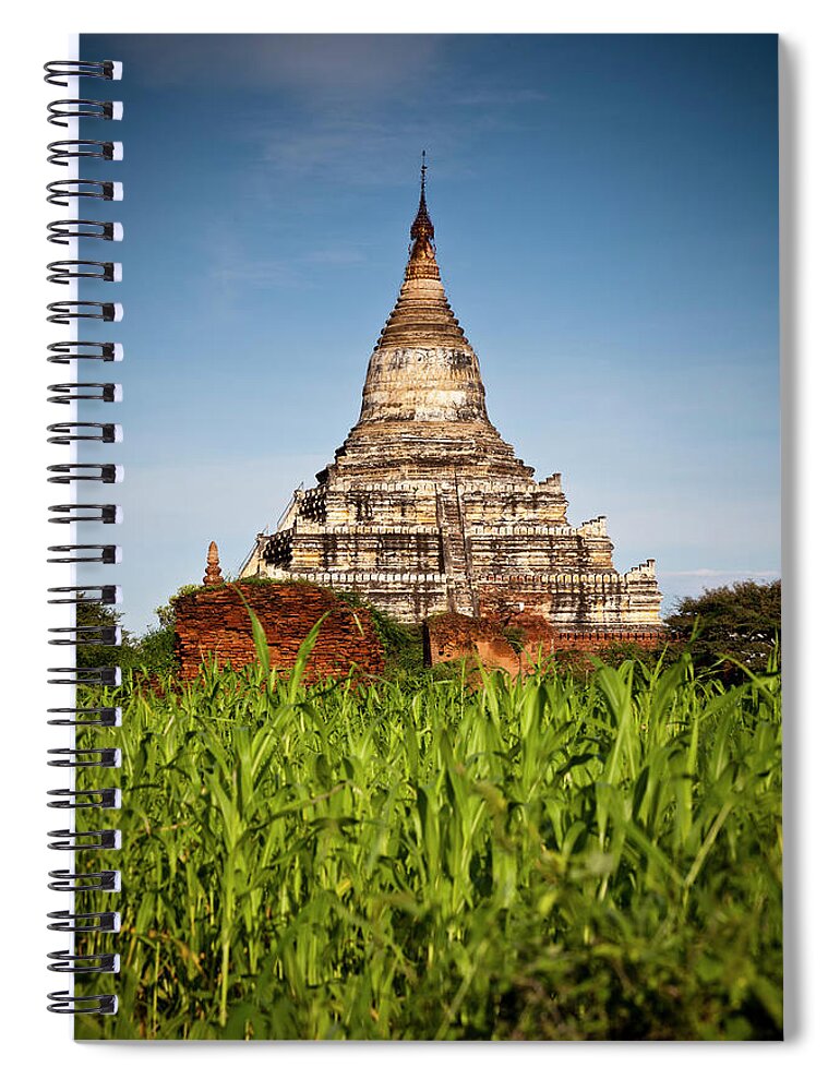 Pagoda Spiral Notebook featuring the photograph Pagode In Bagan, Myanmar by Daniel Osterkamp
