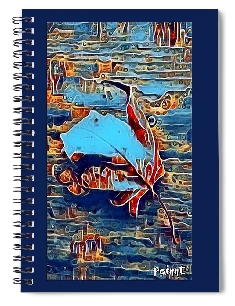Leaf Spiral Notebook featuring the photograph Painted leaf by Steven Wills