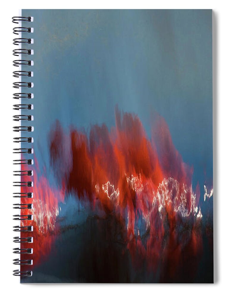  Spiral Notebook featuring the photograph Painting fuccia by Mache Del Campo