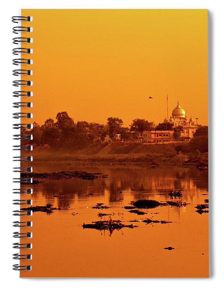 Tranquility Spiral Notebook featuring the photograph Palace In Front Of River In New Delhi by By Kim Schandorff