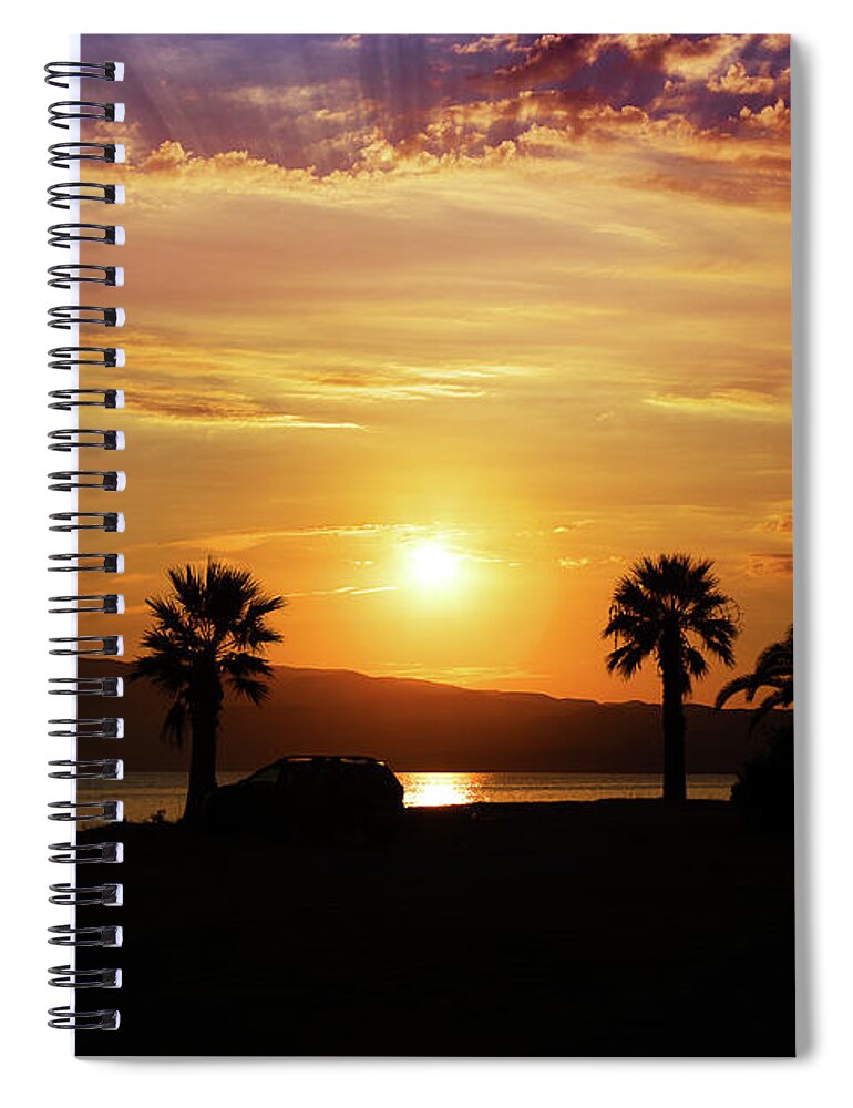 Landscape Spiral Notebook featuring the photograph Palm Beach in Greece by Milena Ilieva