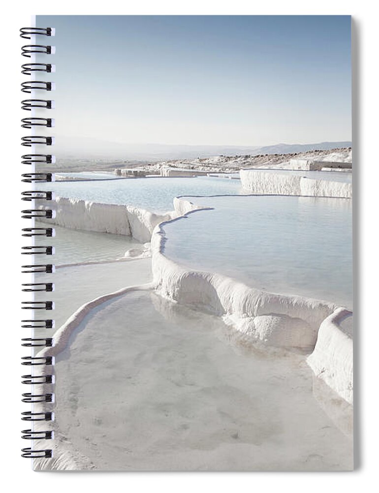 Mineral Spiral Notebook featuring the photograph Pamukkale by Phooey