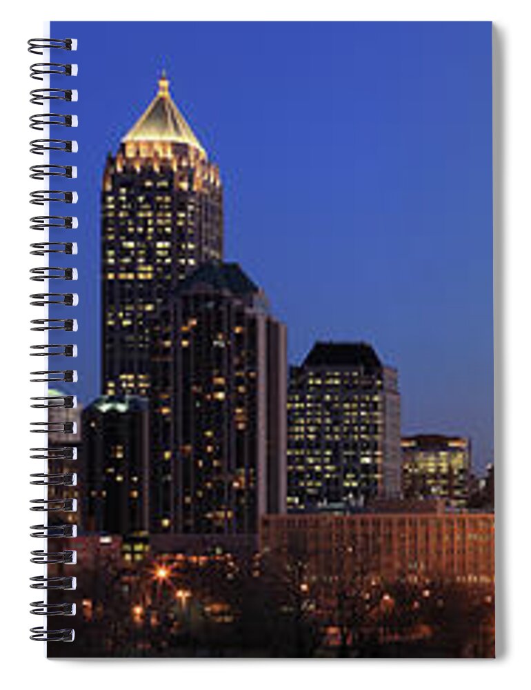 Atlanta Spiral Notebook featuring the photograph Panorama Of Atlanta, Georgia by Jumper