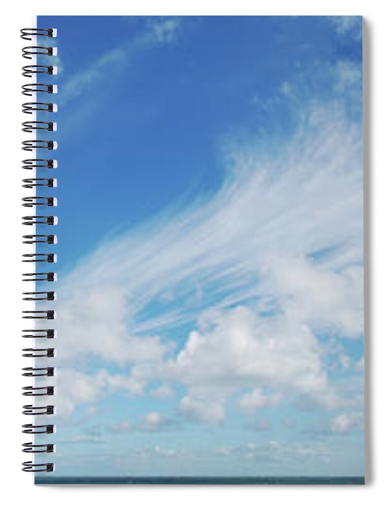 Scenics Spiral Notebook featuring the photograph Panorama Shot Of Horizon Over Water Xxl by Vithib