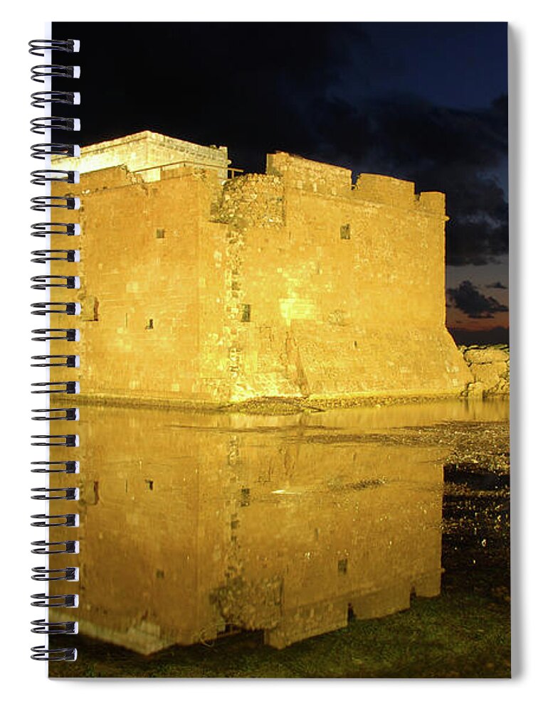 Castle Spiral Notebook featuring the photograph Paphos Medieval Castle by Michalakis Ppalis