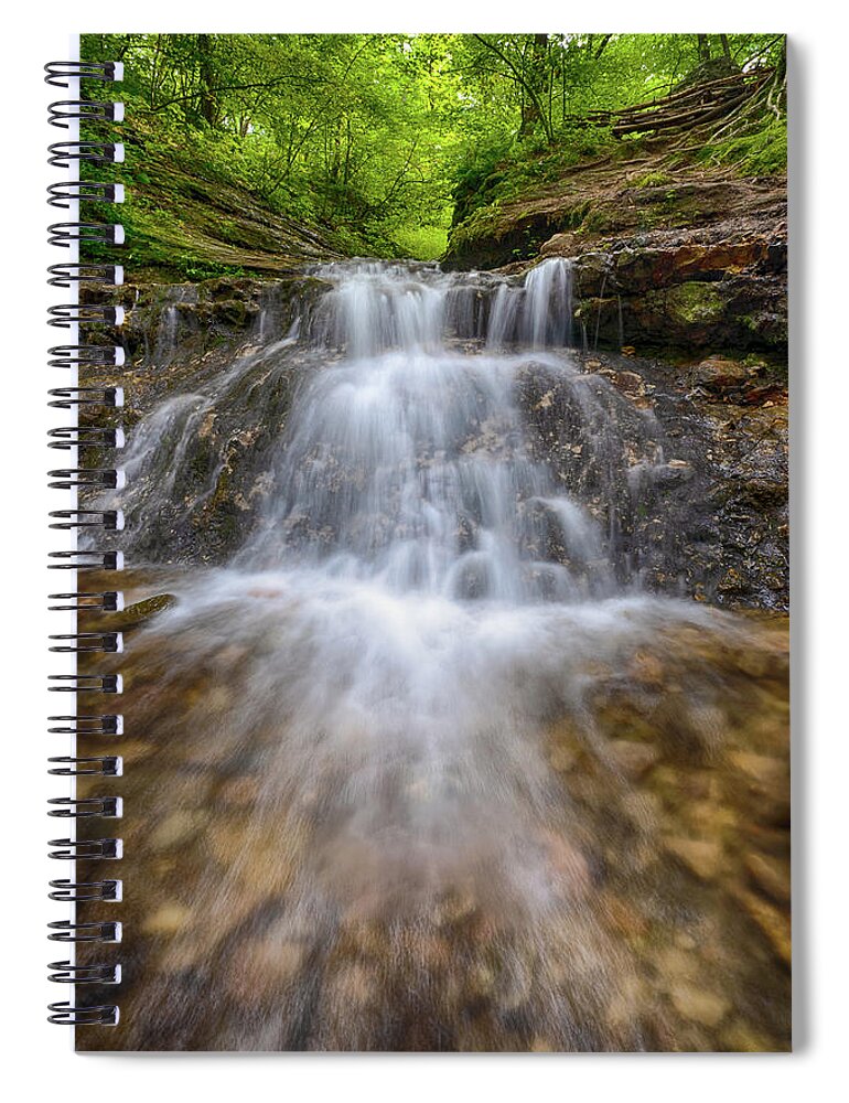 Baraboo Spiral Notebook featuring the photograph Parfreys Glen by Brad Bellisle