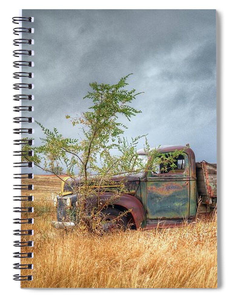 Old Truck Spiral Notebook featuring the photograph Parked by Harriet Feagin