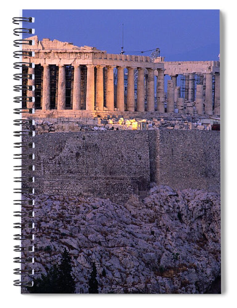 Greek Culture Spiral Notebook featuring the photograph Parthenon And Acropolis From Filopappou by Lonely Planet