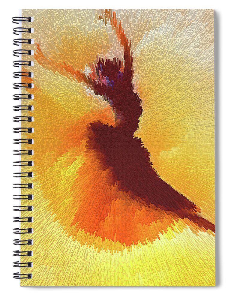 Passion Spiral Notebook featuring the digital art Passion by Alex Mir