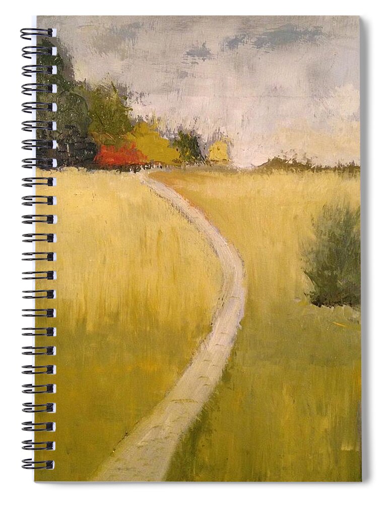 Road Spiral Notebook featuring the painting Pathway by Marty Klar