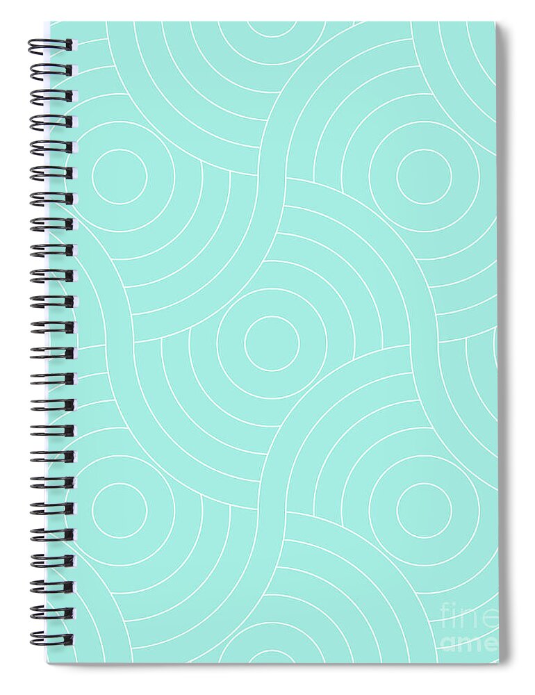 Curve Spiral Notebook featuring the digital art Pattern Seamless Circle Abstract Wave by Strawberry Blossom