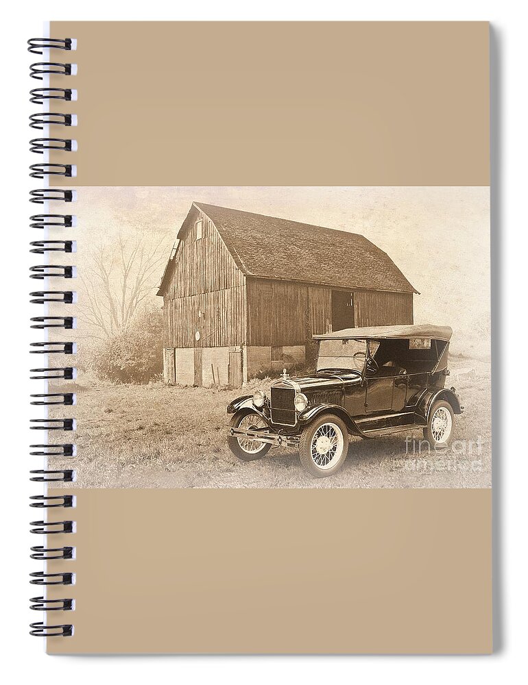 1927 Spiral Notebook featuring the photograph Paul D's T and Miller Barn by Ron Long
