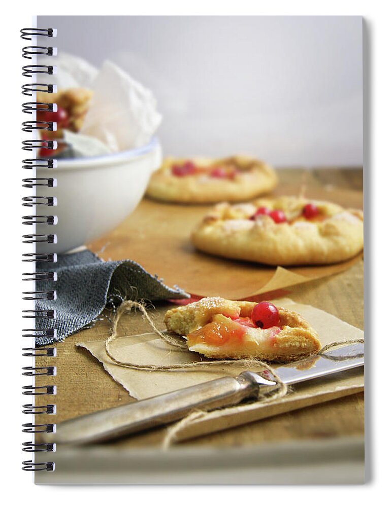 Napkin Spiral Notebook featuring the photograph Peach Pie by 200