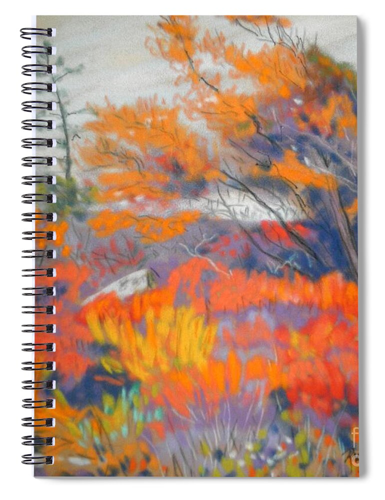 Pastels Spiral Notebook featuring the pastel Peggy's cove Barrens by Rae Smith PAC