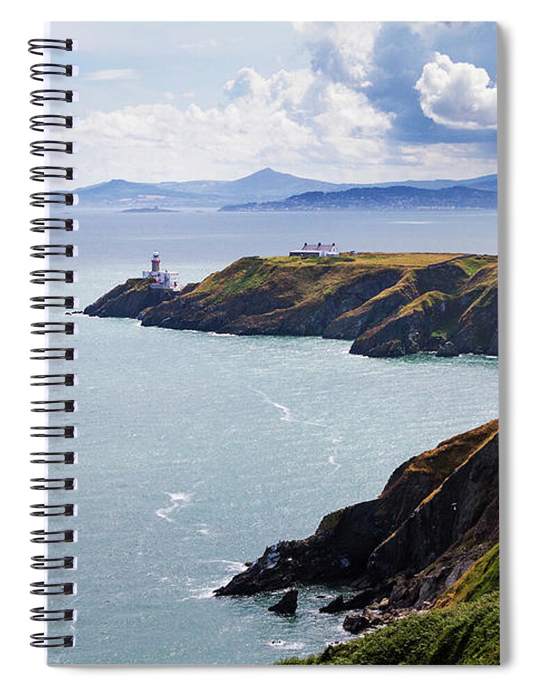 Dublin Spiral Notebook featuring the photograph Peninsula Of Howth And Baily Lighthouse by Maciej Frolow