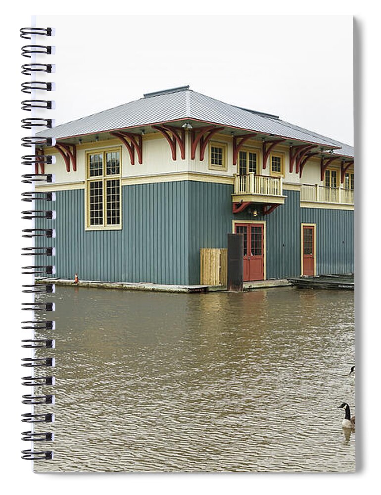 Peter Jay Sharp Spiral Notebook featuring the photograph Peter Jay Sharp Boathouse by Cole Thompson