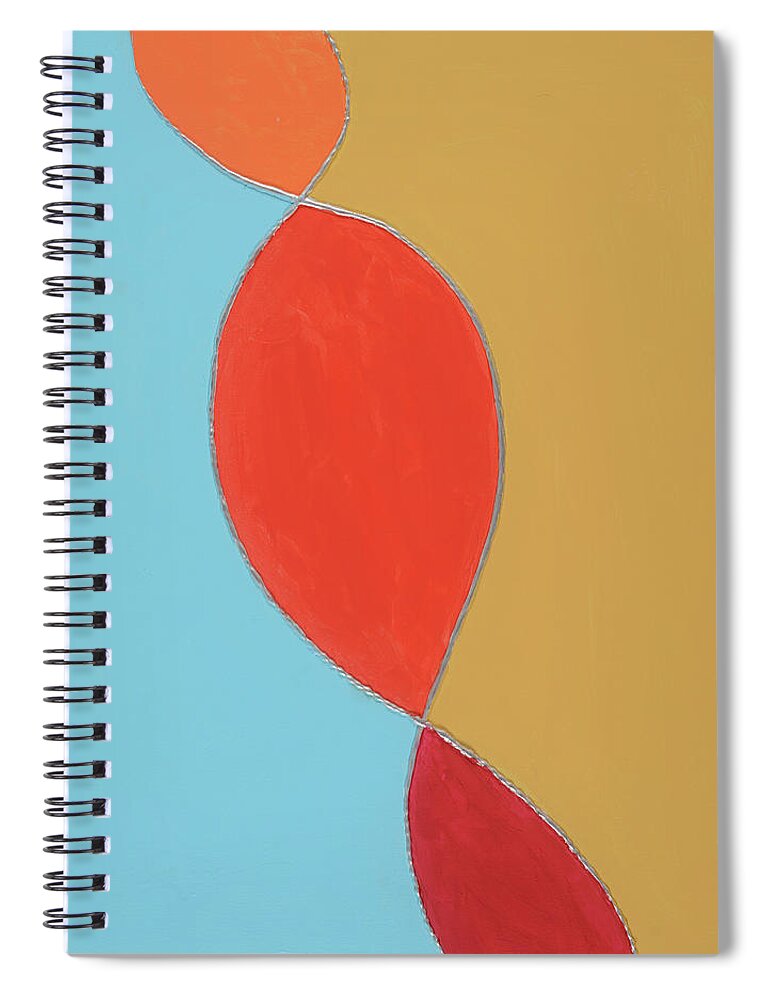 Helix Spiral Notebook featuring the painting Phelix by Phil Strang