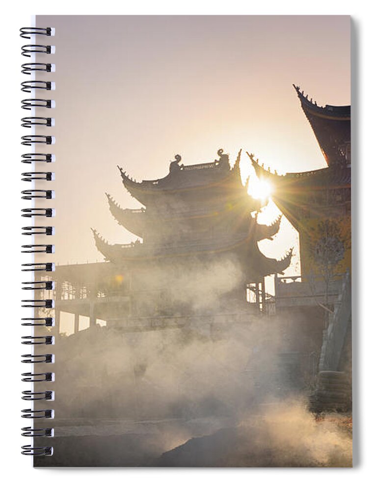 Tranquility Spiral Notebook featuring the photograph Phoenix Temple by Andy Brandl