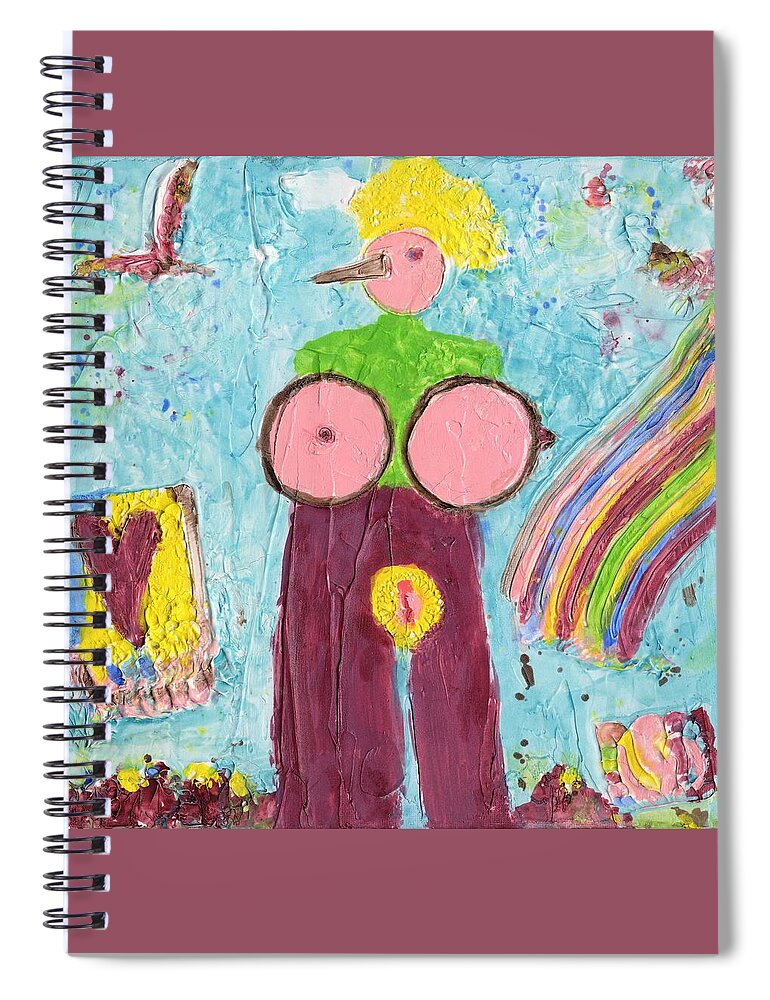 Picasso Spiral Notebook featuring the painting Picasso's Girlfriend by Phil Strang