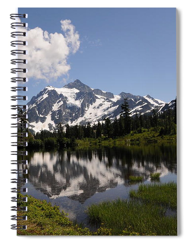 Picture Lake Spiral Notebook featuring the photograph Picture Lake by Ty Husak
