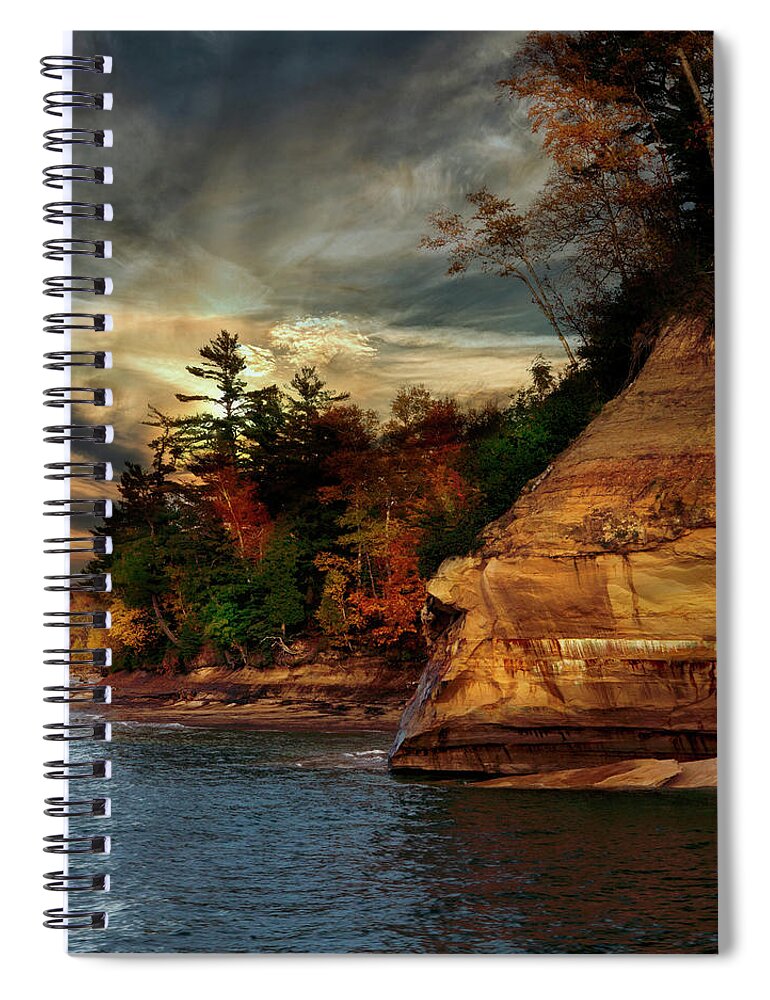 Evie Spiral Notebook featuring the photograph Pictured Rocks National Park by Evie Carrier