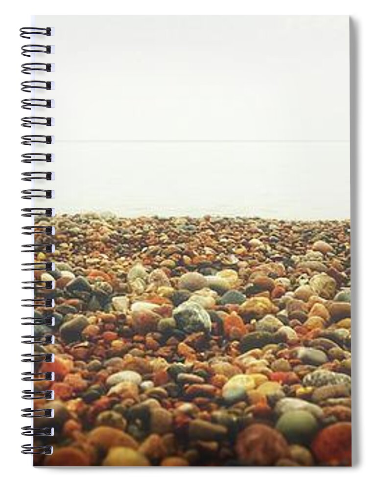 Beaches Spiral Notebook featuring the photograph Pier Cove with Stoney Beach 2.0 by Michelle Calkins