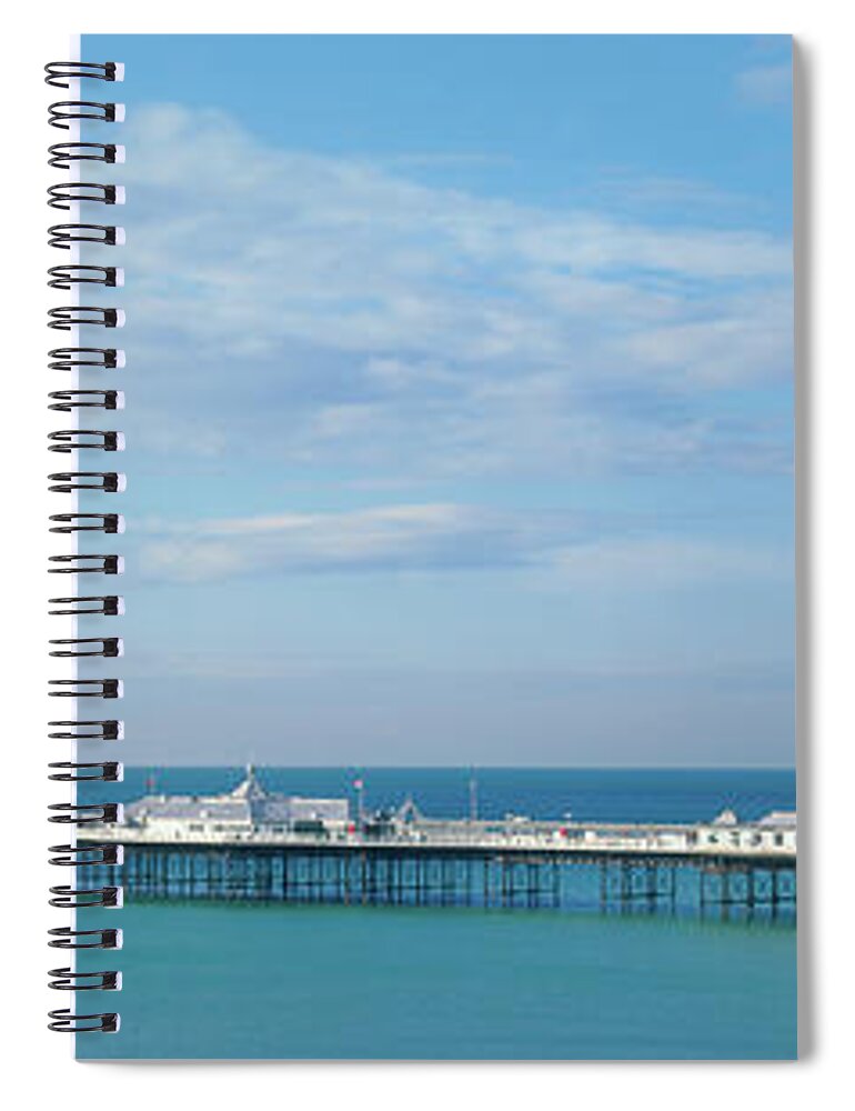 Panoramic Spiral Notebook featuring the photograph Pier Of Brighton by Martial Colomb
