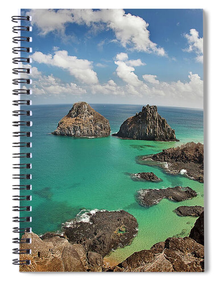 Pernambuco State Spiral Notebook featuring the photograph Pigs Bay In Fernando De Noronha by © Jackson Carvalho