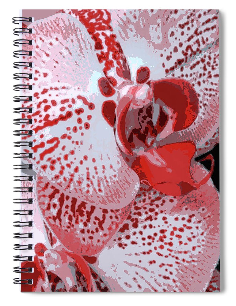 Floral Spiral Notebook featuring the photograph Pink Orchid by Bearj B Photo Art