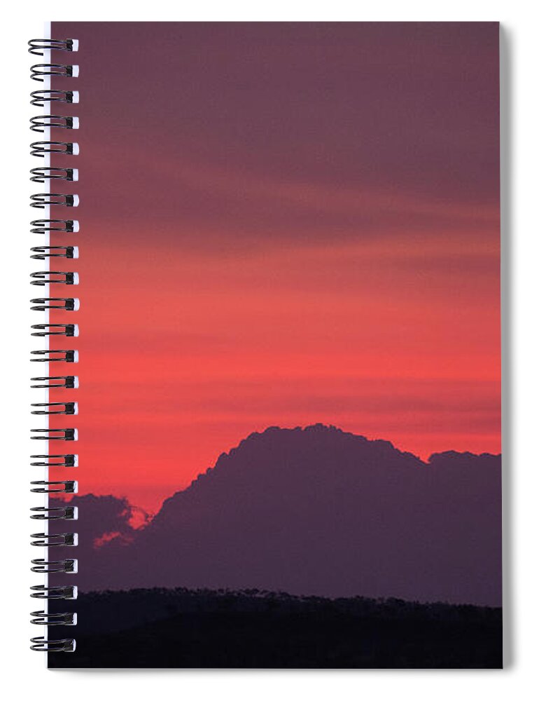Sunset Spiral Notebook featuring the photograph Pink Skies Over Kimberley by Mark Hunter