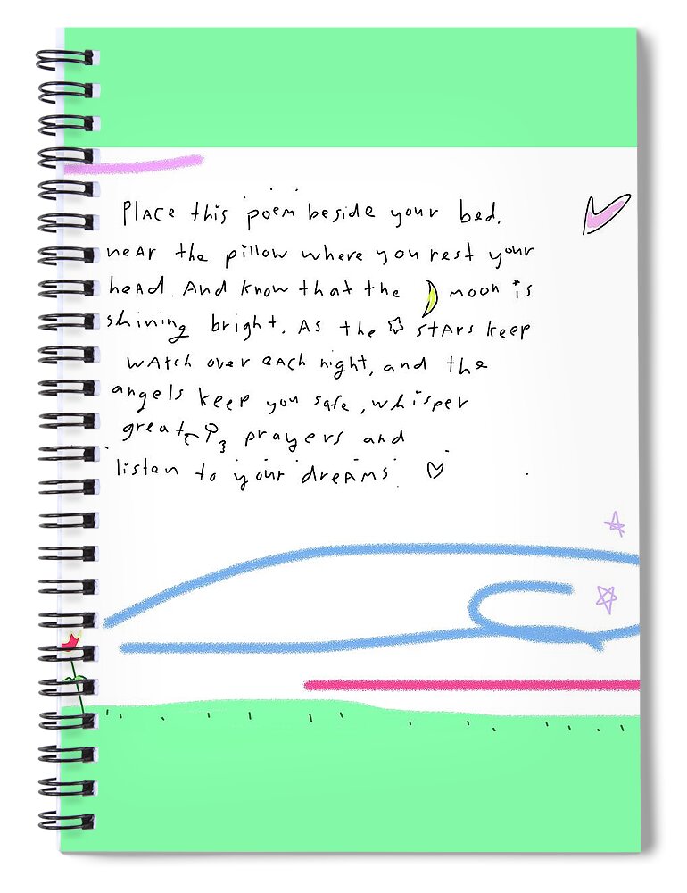 Kids Spiral Notebook featuring the drawing Place This Poem by Ashley Rice
