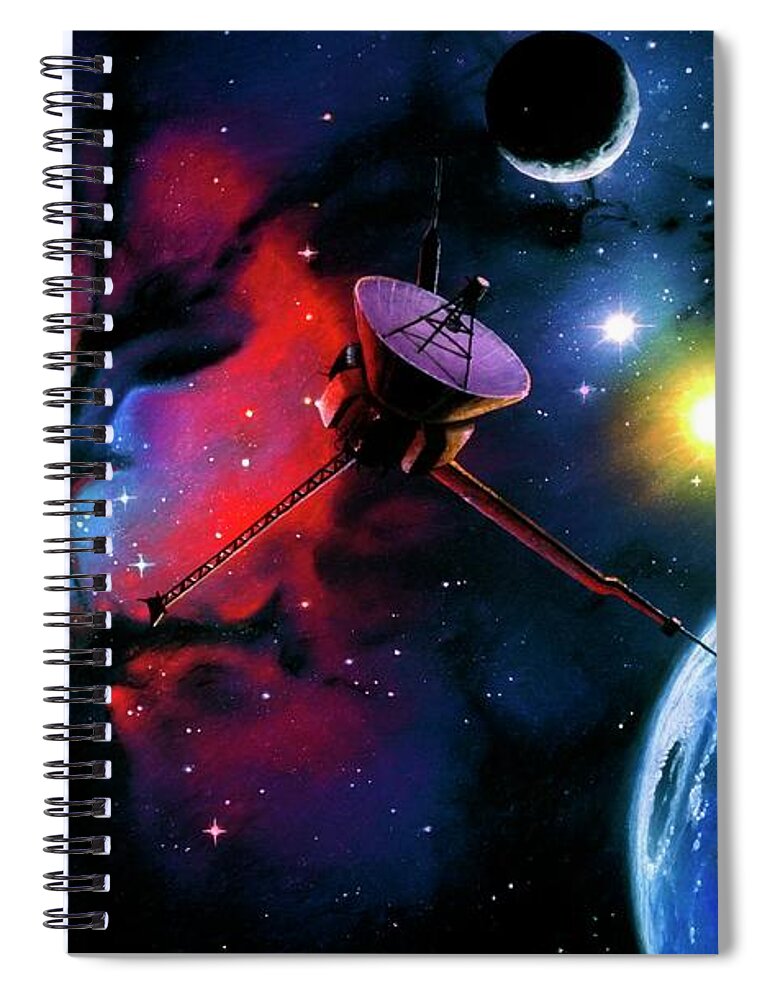 Majestic Spiral Notebook featuring the photograph Planet In Nebula by Mark Garlick/spl